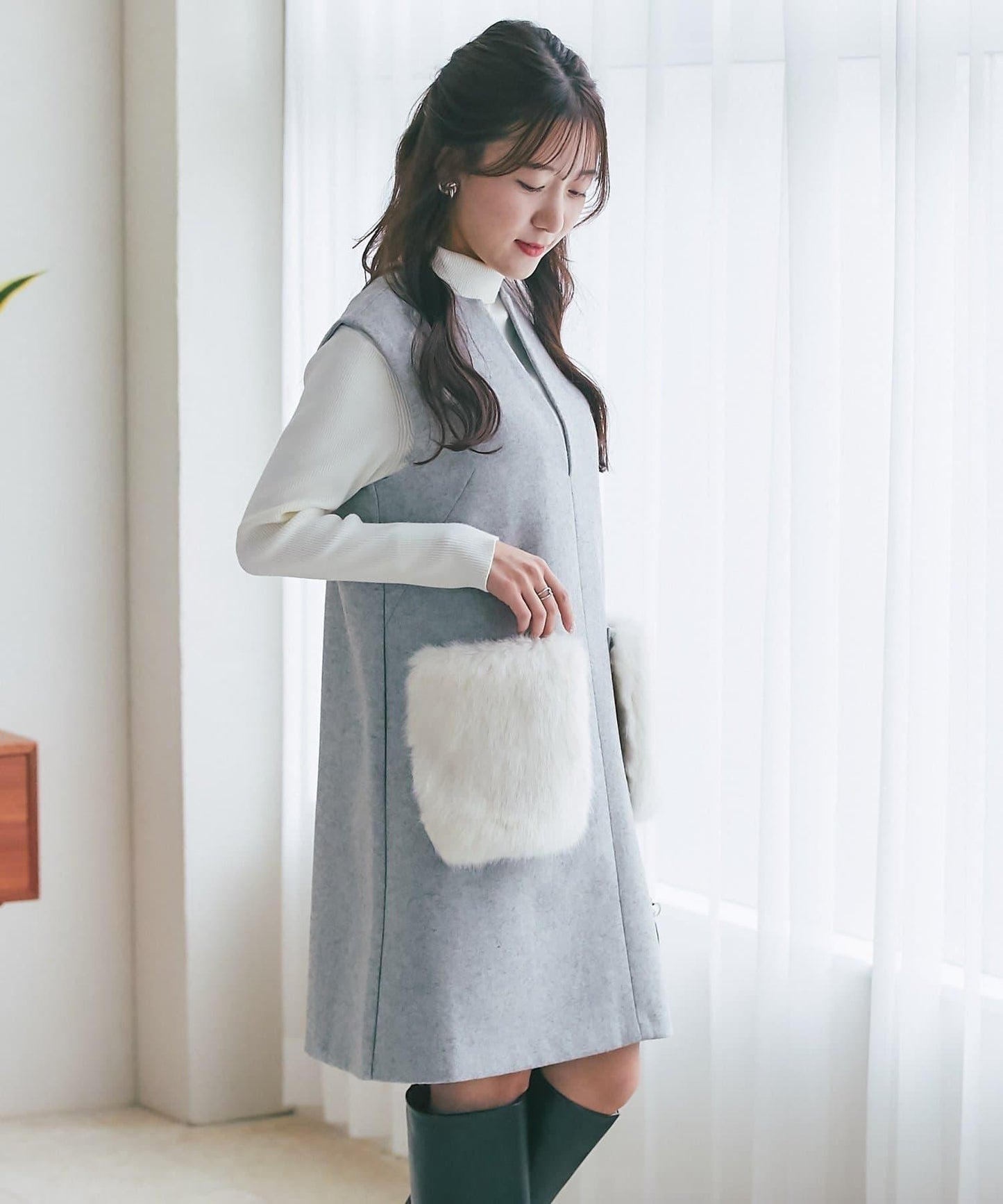 【miki監修・復刻】口袋毛絨呢夾克