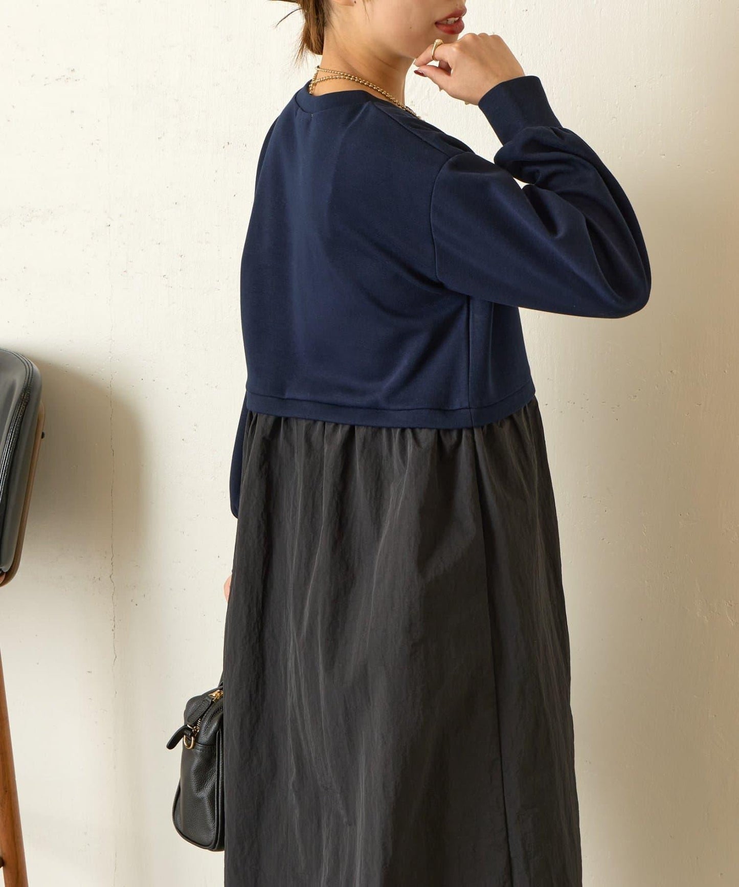 層疊風格尼龍連衣裙