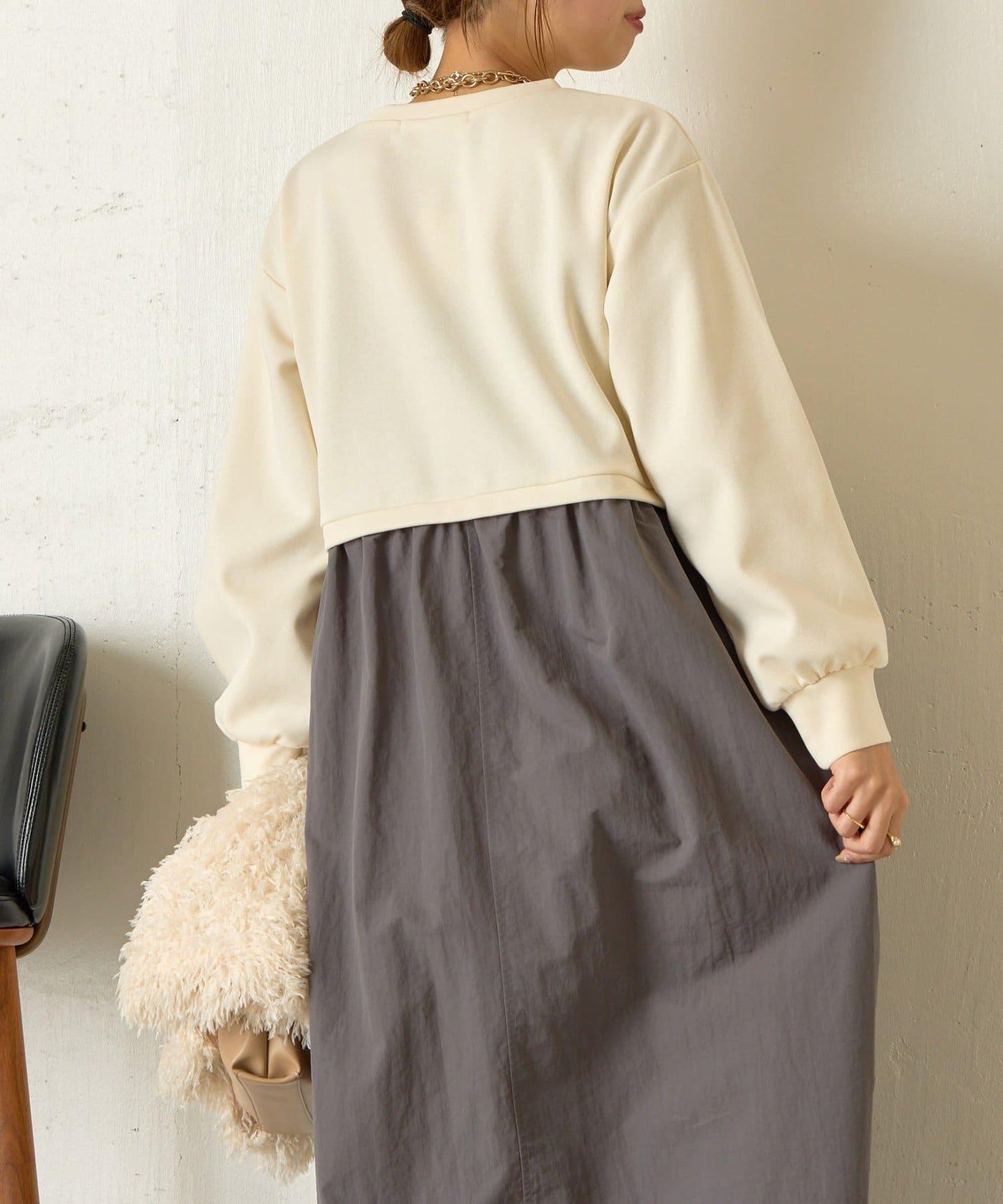 層疊風格尼龍連衣裙