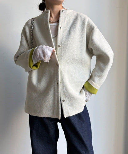 雙面針織短款大衣