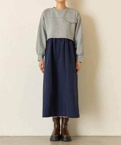 層疊風格尼龍連衣裙