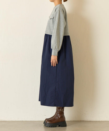 層疊風格尼龍連衣裙