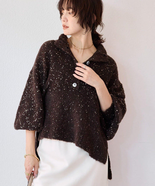 【時尚編織】亮絲結2way高領毛衣/預計1月中旬發貨