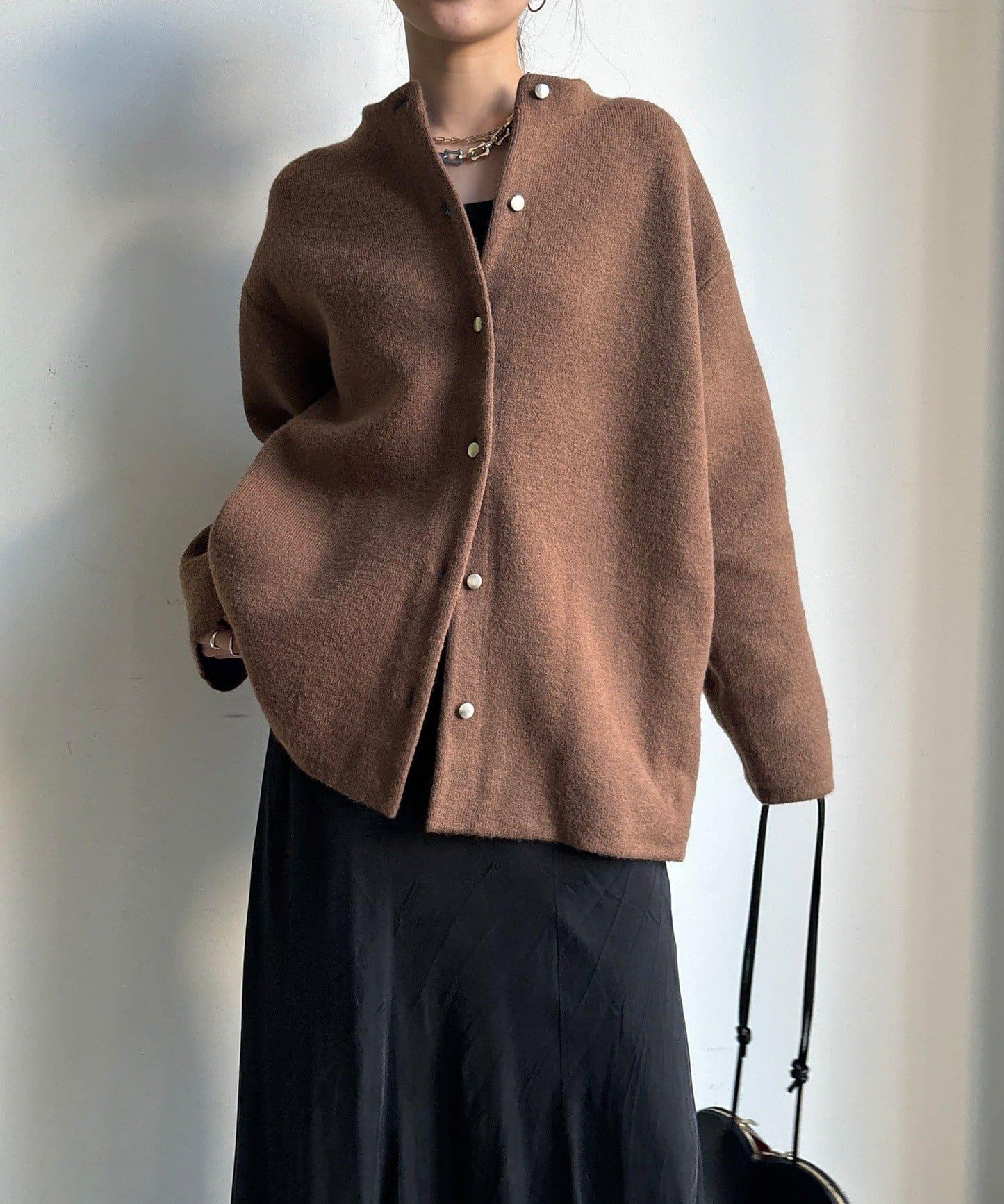 雙面針織短款大衣