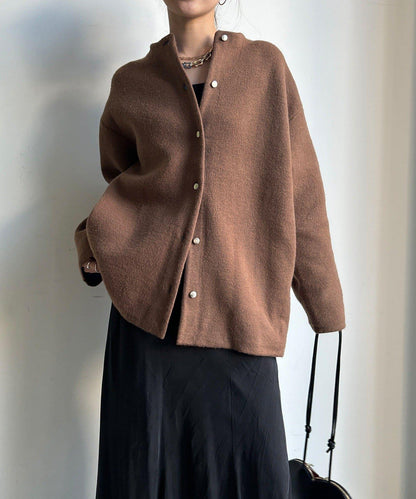 雙面針織短款大衣