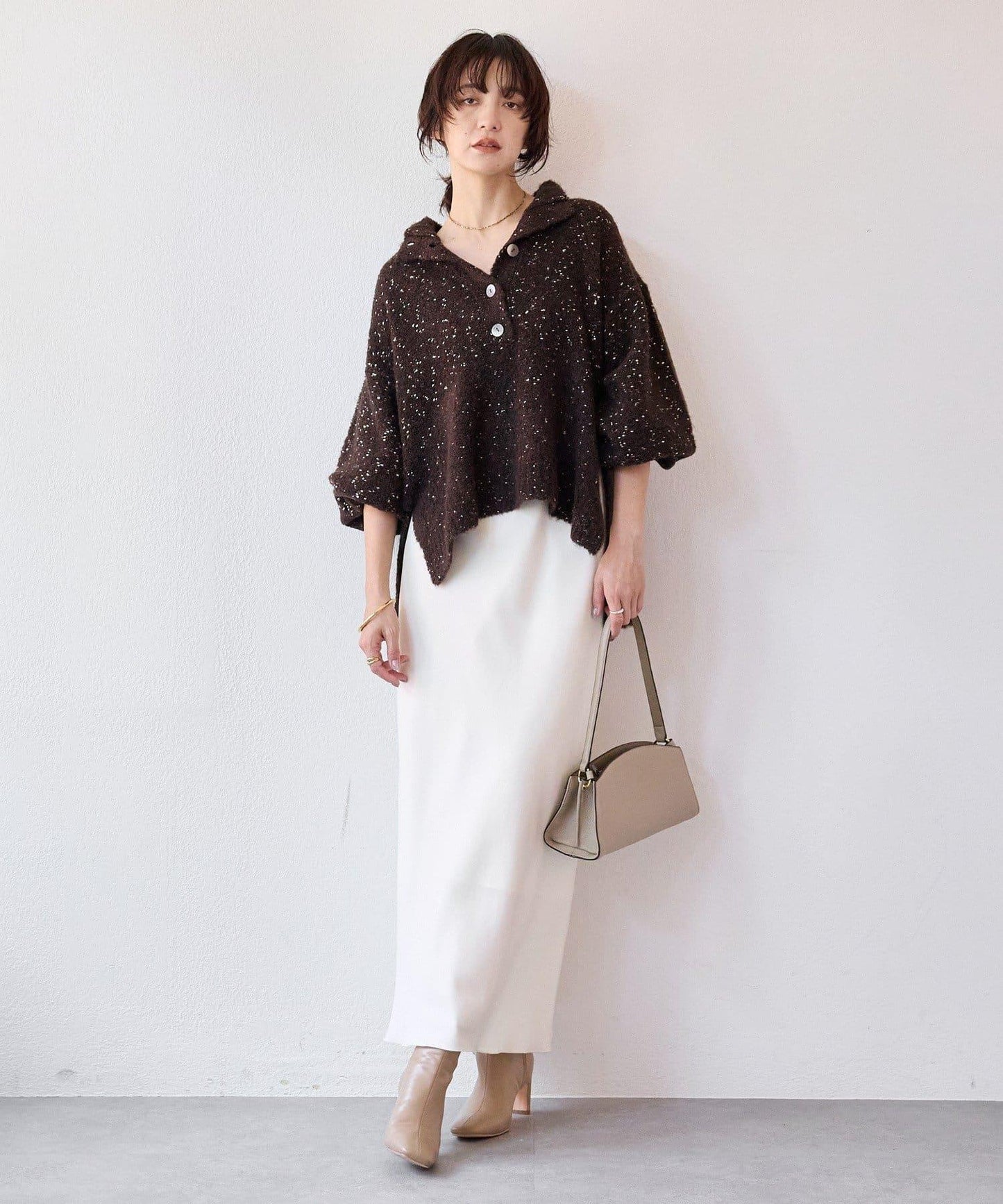 【時尚編織】亮絲結2way高領毛衣/預計1月中旬發貨