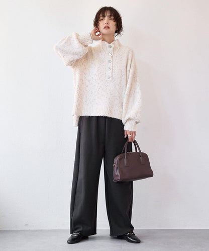 【時尚編織】亮絲結2way高領毛衣/預計1月中旬發貨