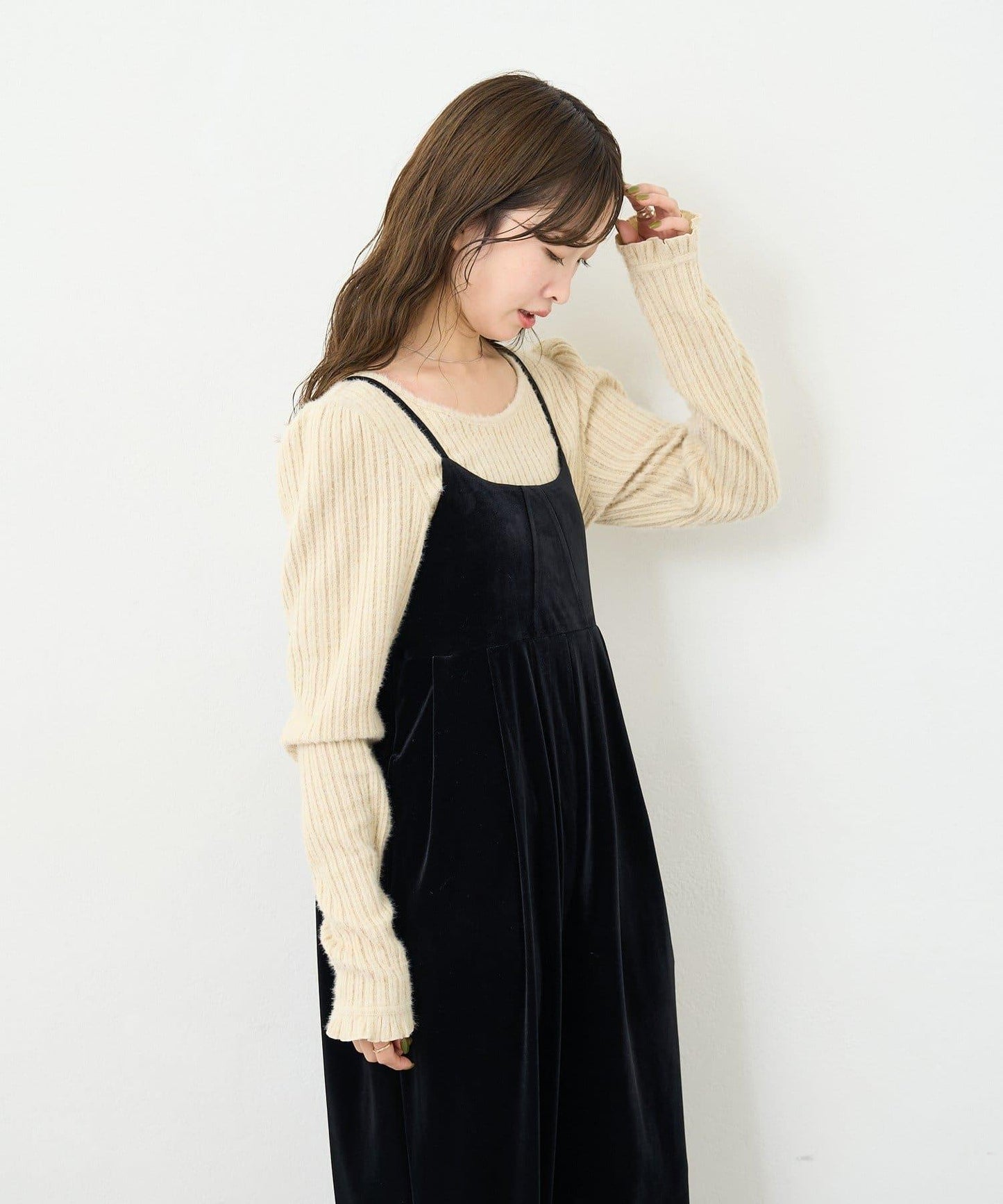 【S.M尺碼可選】B 天鵝絨揹帶褲