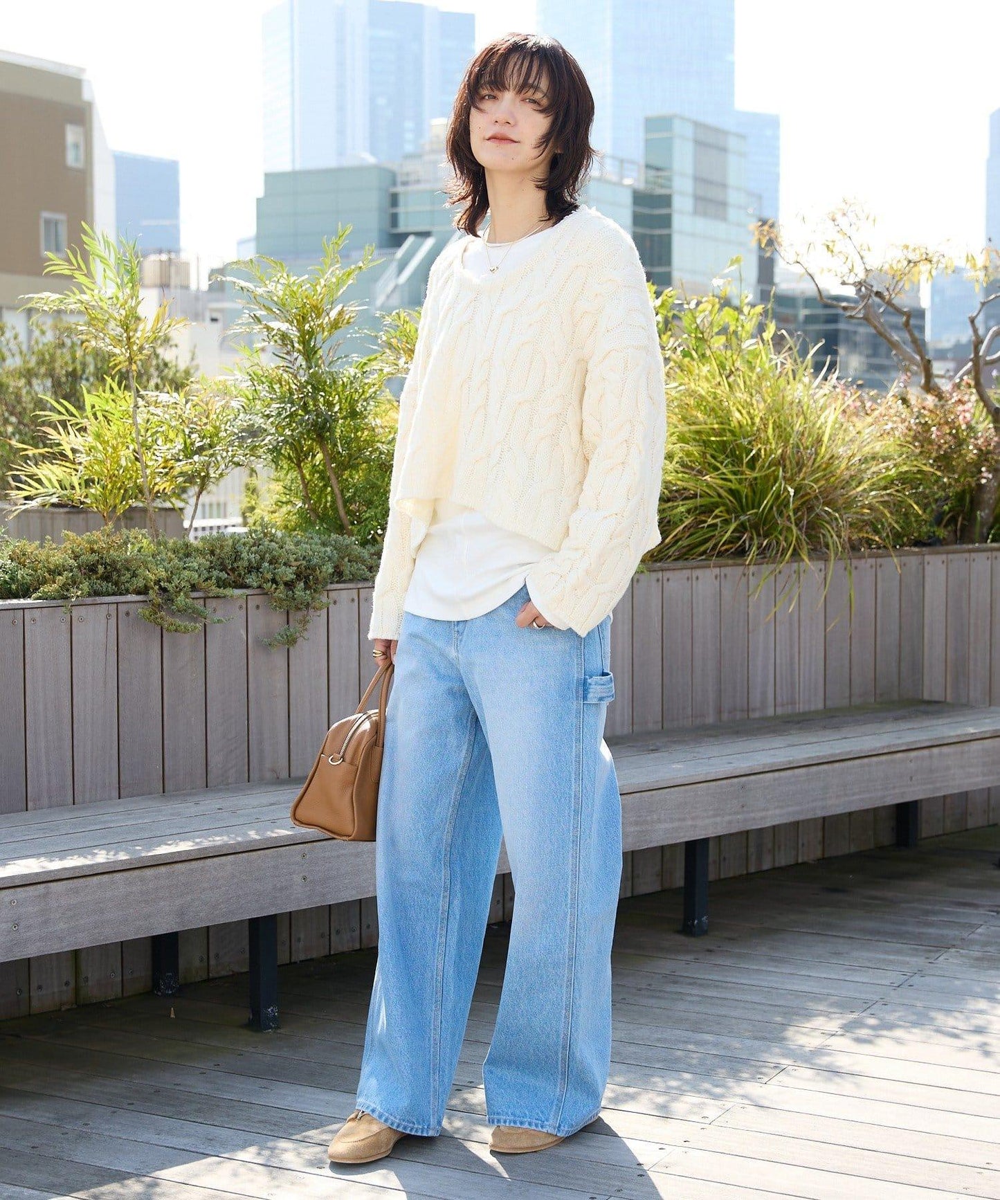 【展現成熟女性魅力】流蘇領麻花針織衫/預計12月上旬發貨