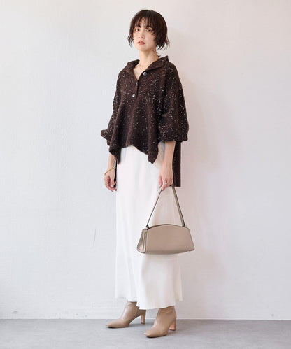 【時尚編織】亮絲結2way高領毛衣/預計1月中旬發貨