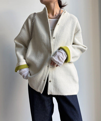 雙面針織短款大衣