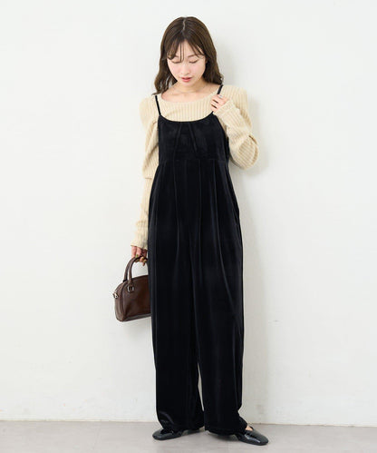 【S.M尺碼可選】B 天鵝絨揹帶褲