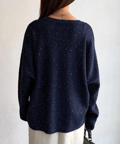 亮片蝙蝠袖針織套頭衫