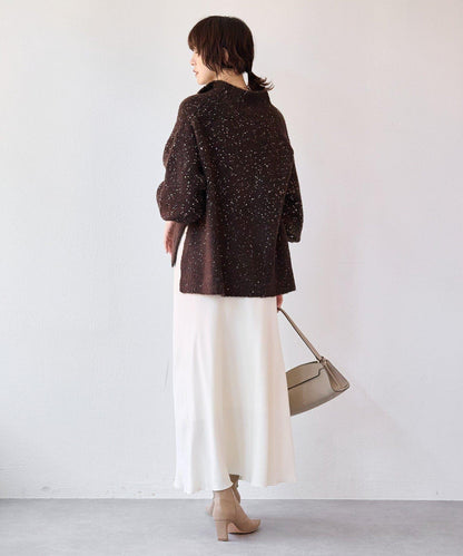 【時尚編織】亮絲結2way高領毛衣/預計1月中旬發貨