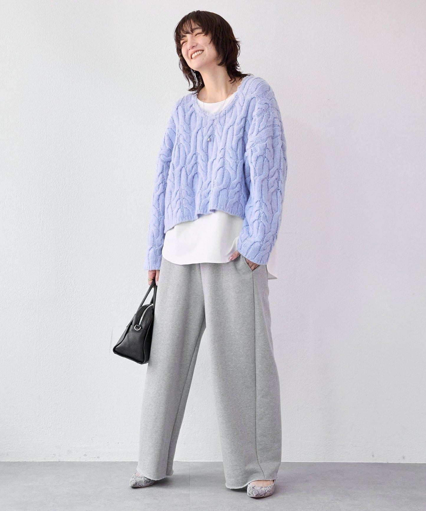 【展現成熟女性魅力】流蘇領麻花針織衫/預計12月上旬發貨