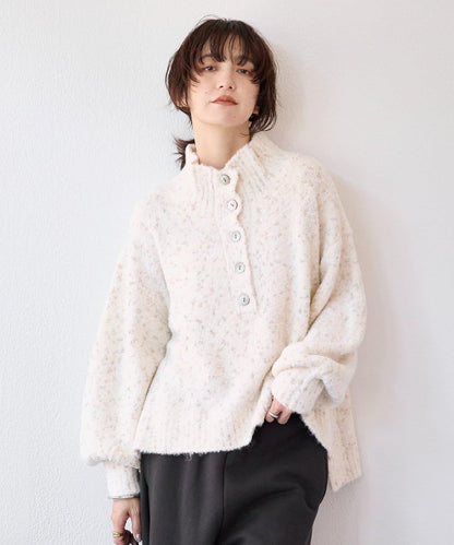 【時尚編織】亮絲結2way高領毛衣/預計1月中旬發貨