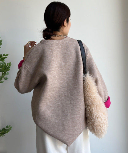 雙面針織短款大衣