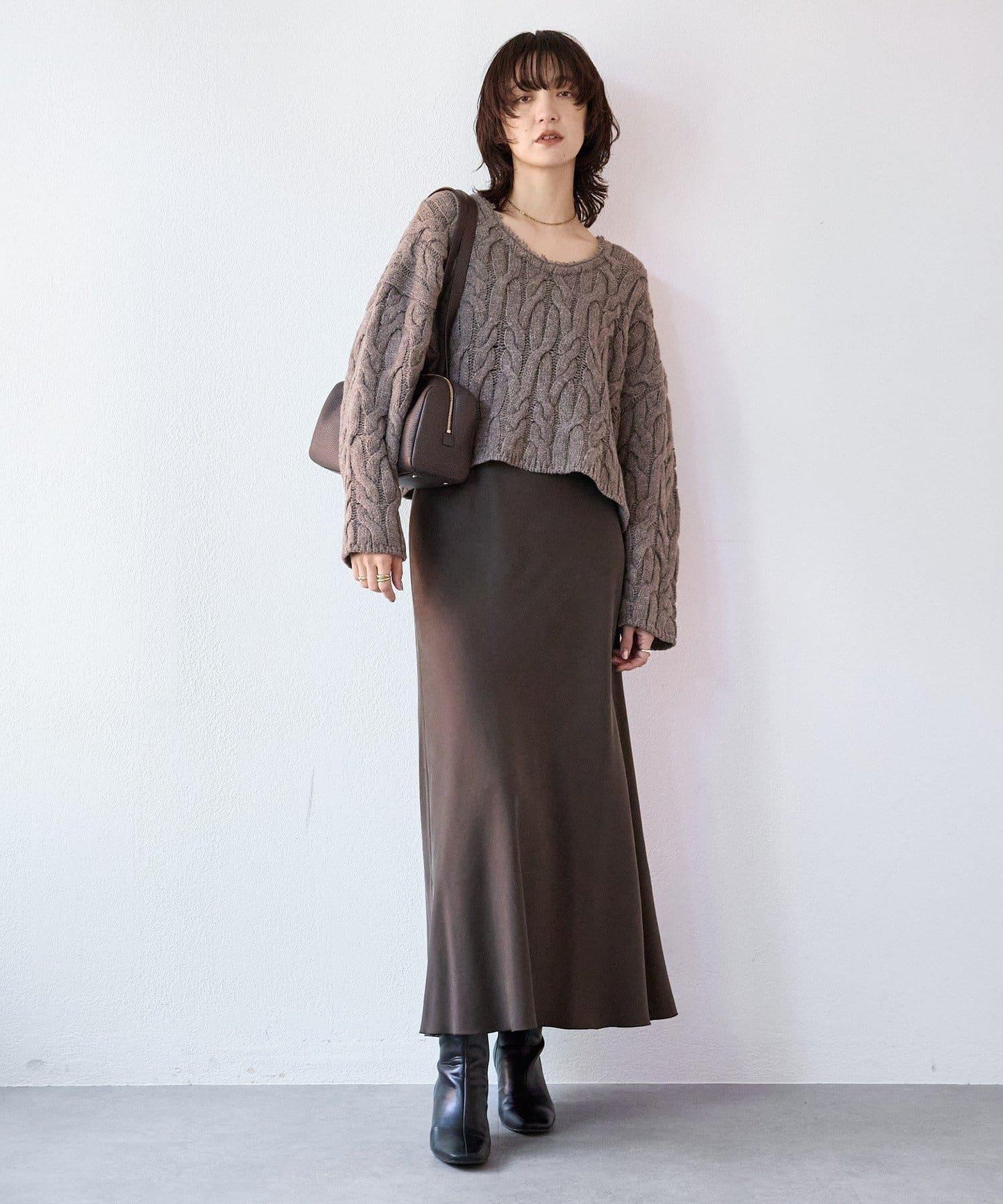 【展現成熟女性魅力】流蘇領麻花針織衫/預計12月上旬發貨