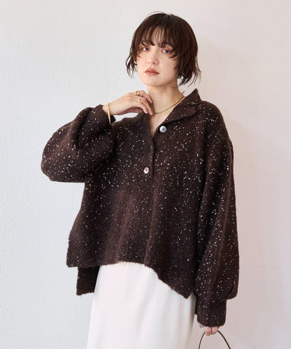 【時尚編織】亮絲結2way高領毛衣/預計1月中旬發貨