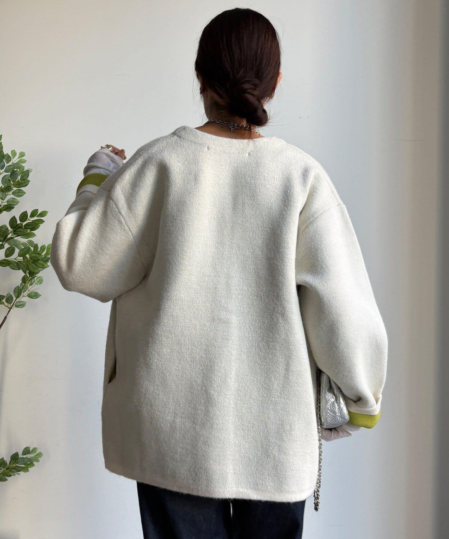 雙面針織短款大衣