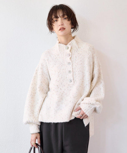 【時尚編織】亮絲結2way高領毛衣/預計1月中旬發貨