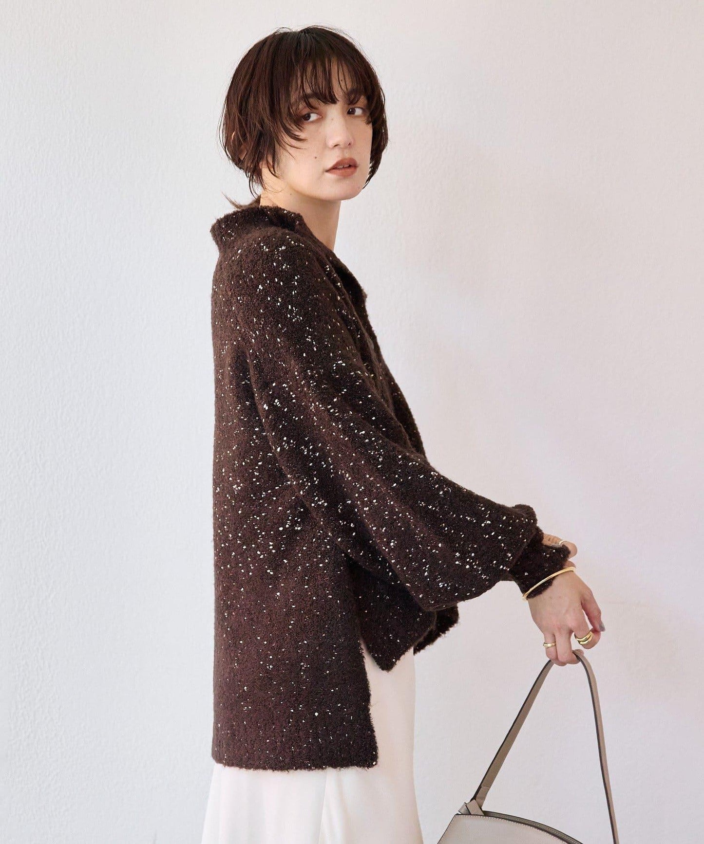 【時尚編織】亮絲結2way高領毛衣/預計1月中旬發貨