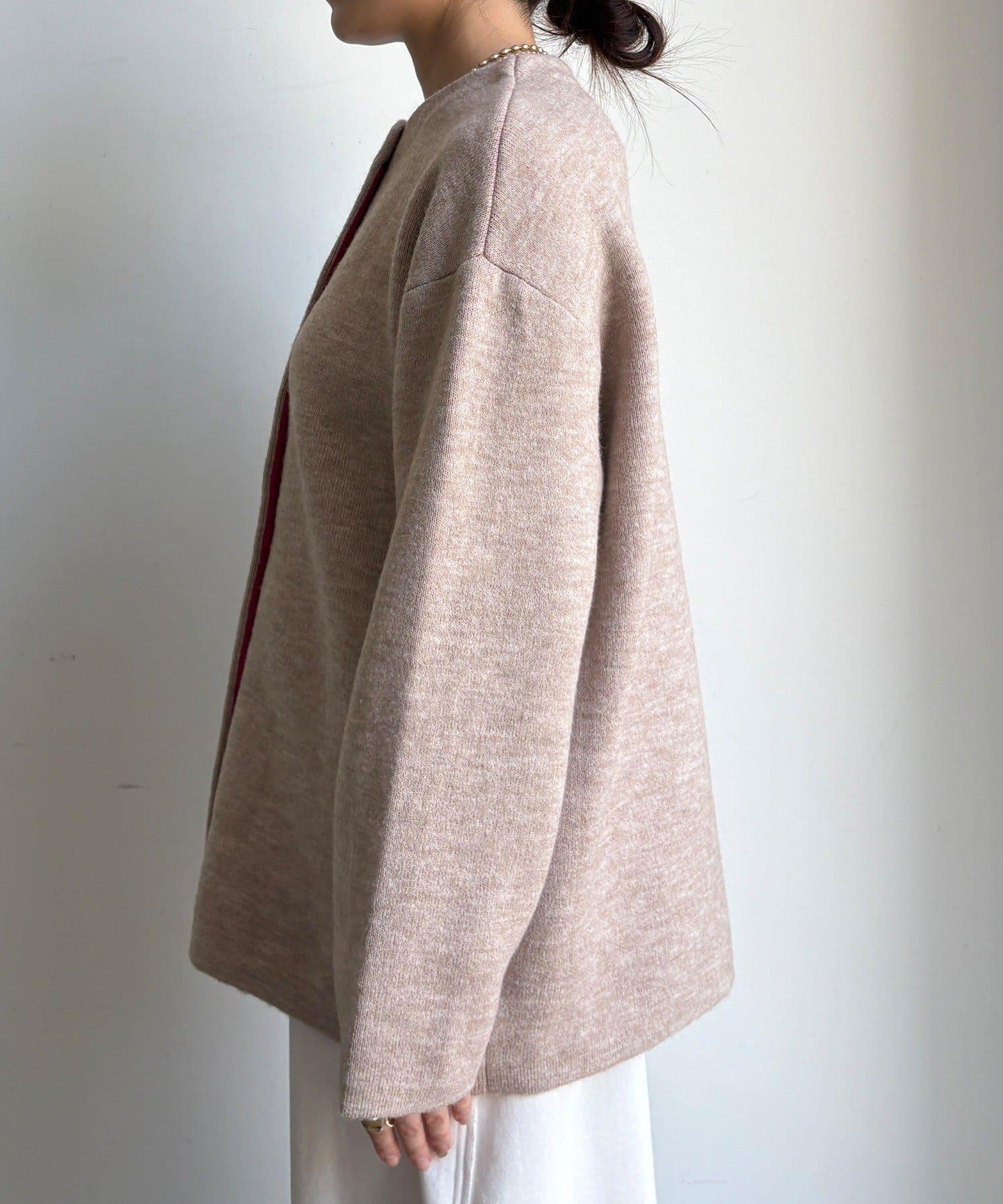 雙面針織短款大衣