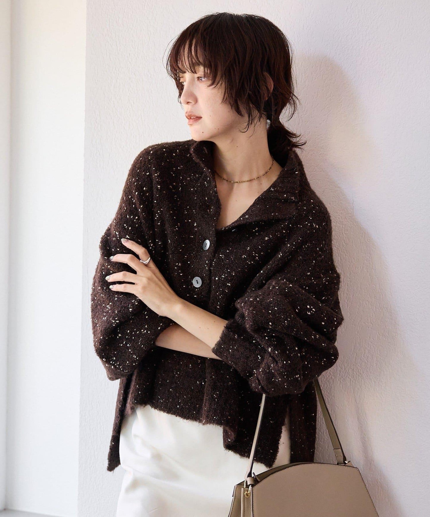 【時尚編織】亮絲結2way高領毛衣/預計1月中旬發貨