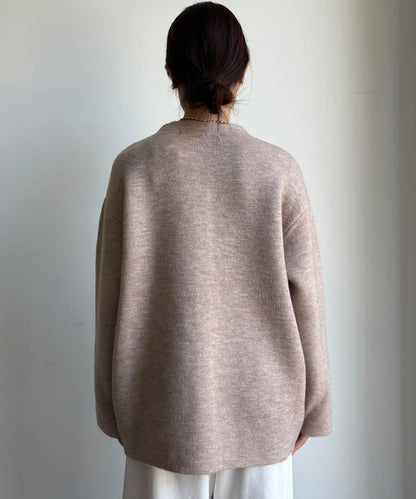 雙面針織短款大衣