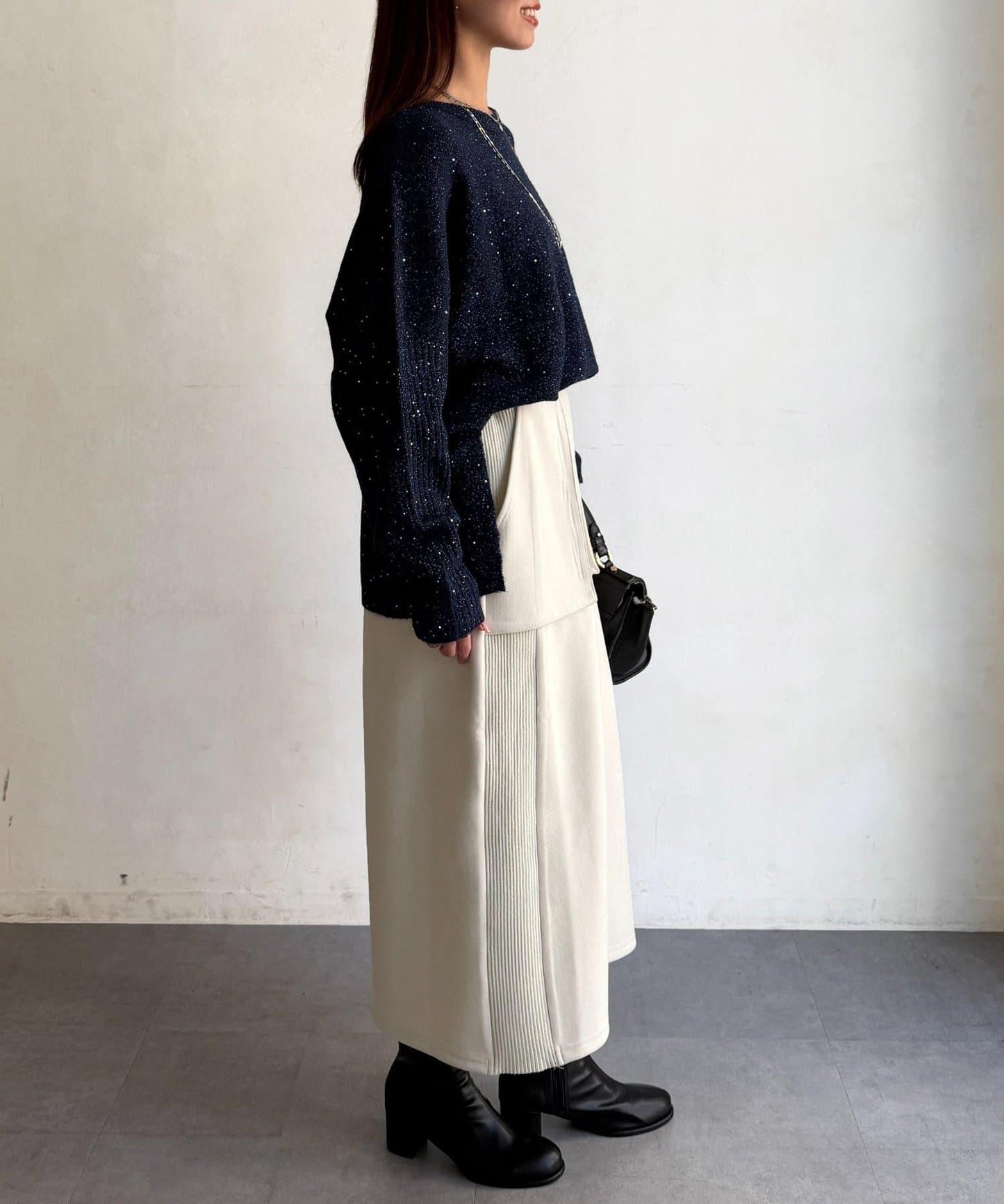 亮片蝙蝠袖針織套頭衫