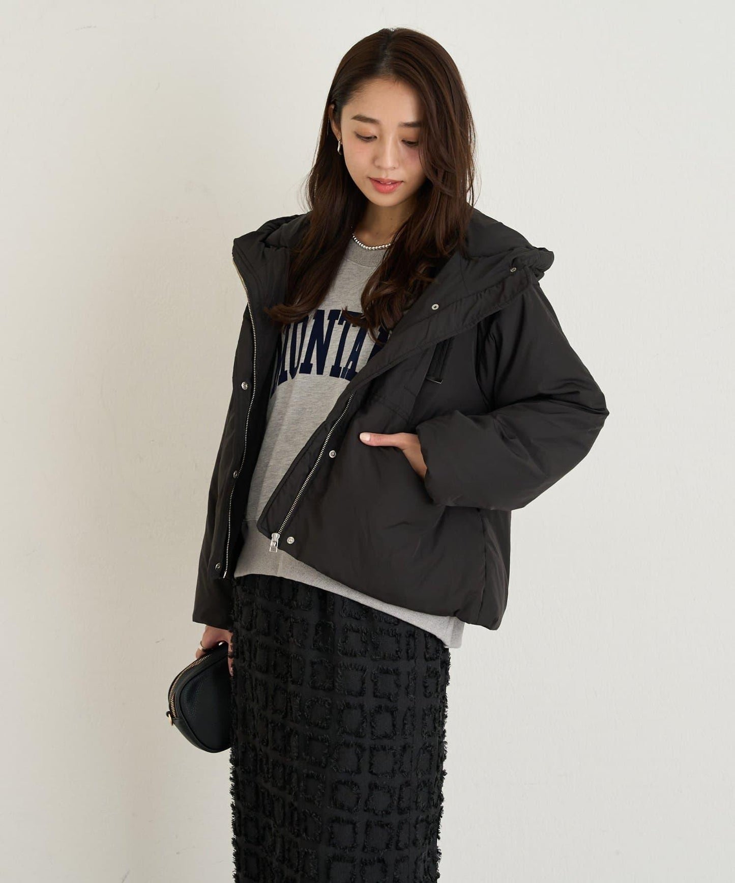 大人休閒風工裝風純羽絨