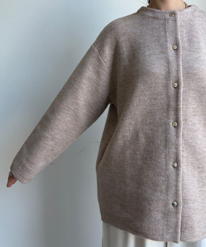 雙面針織短款大衣