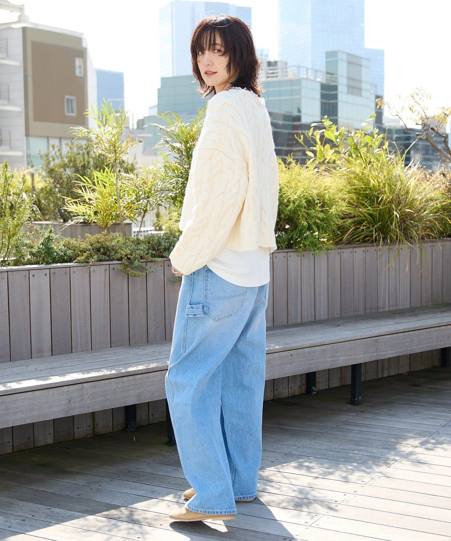 【展現成熟女性魅力】流蘇領麻花針織衫/預計12月上旬發貨