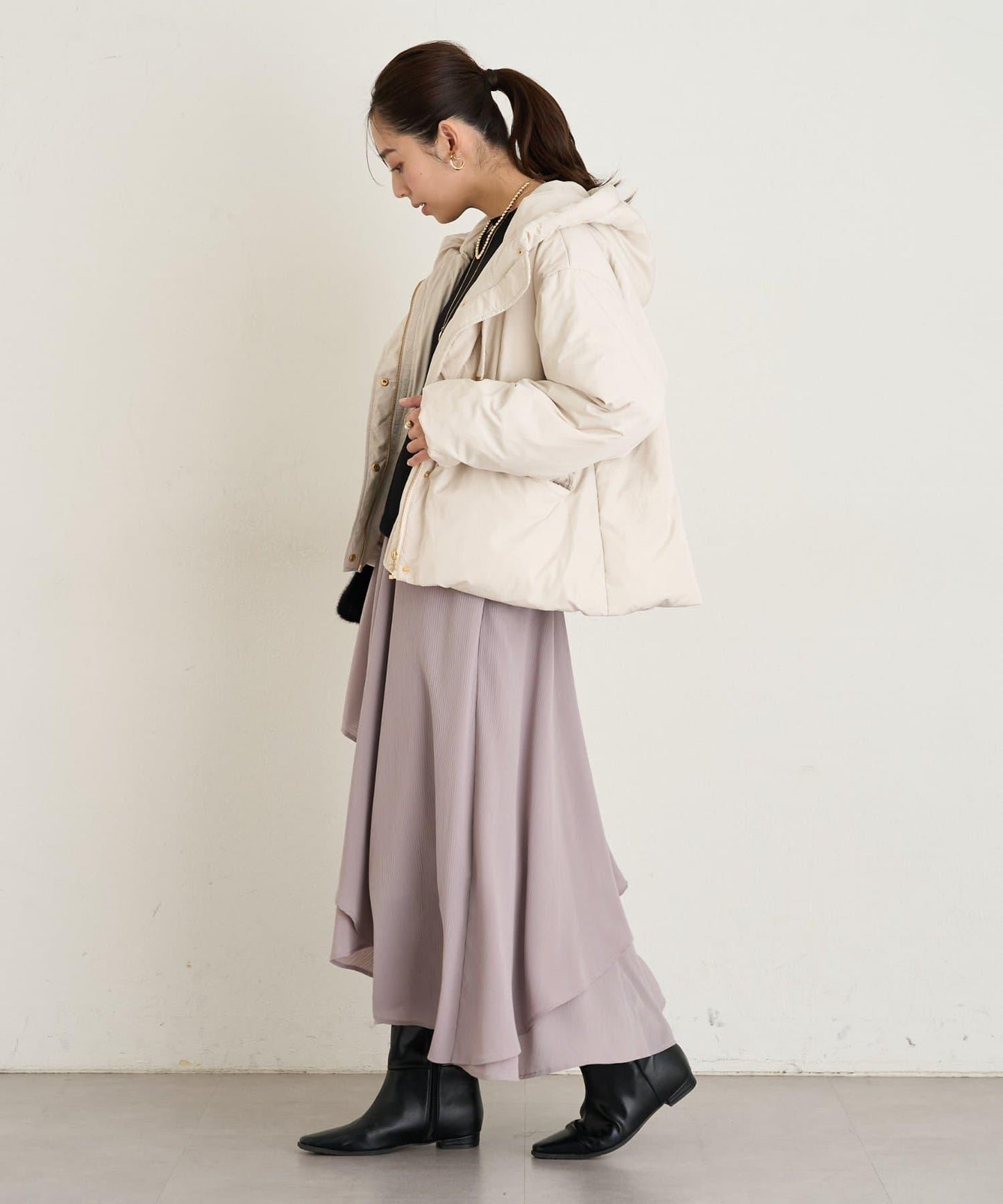 大人休閒風工裝風純羽絨