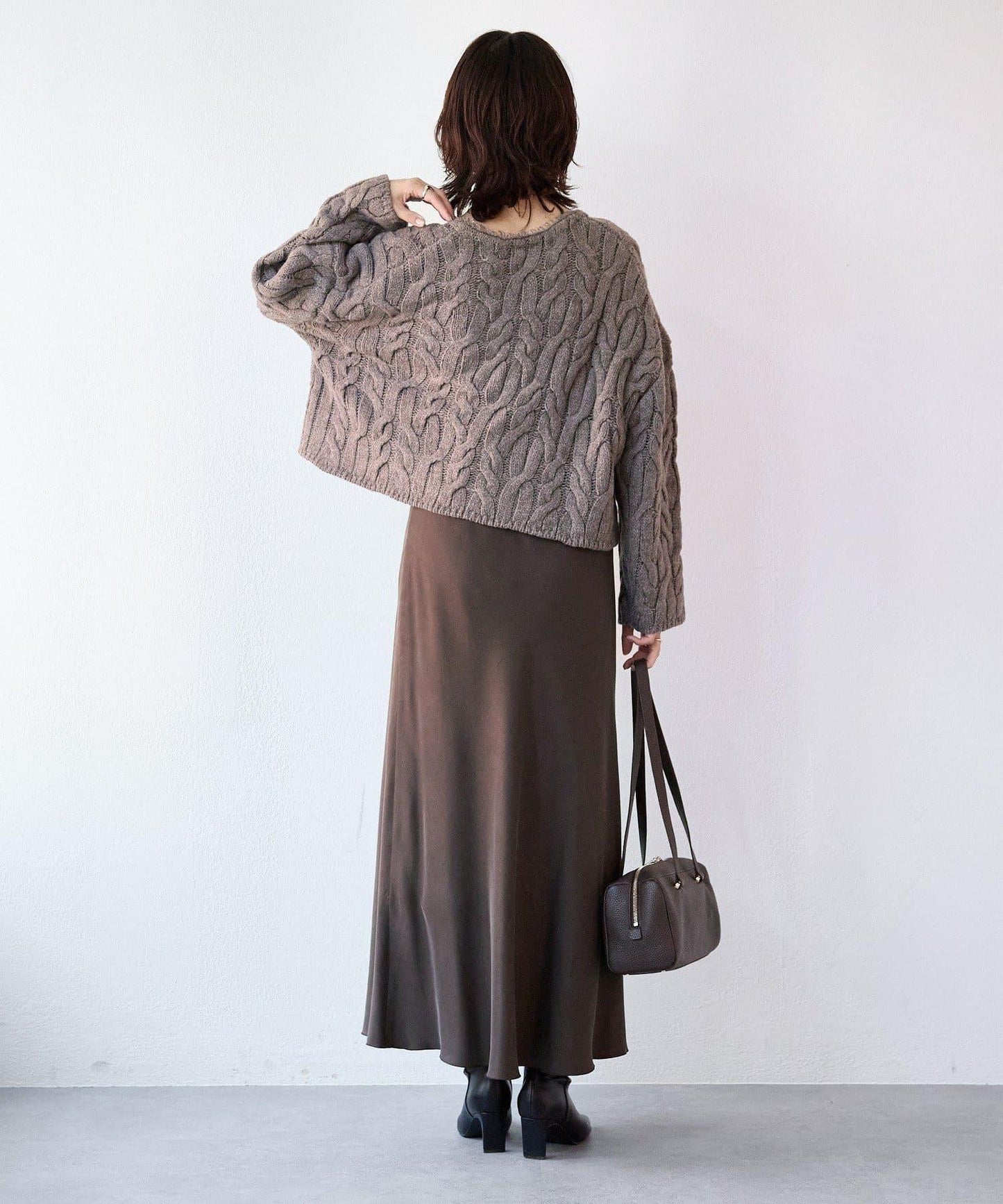 【展現成熟女性魅力】流蘇領麻花針織衫/預計12月上旬發貨