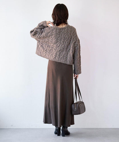 【展現成熟女性魅力】流蘇領麻花針織衫/預計12月上旬發貨