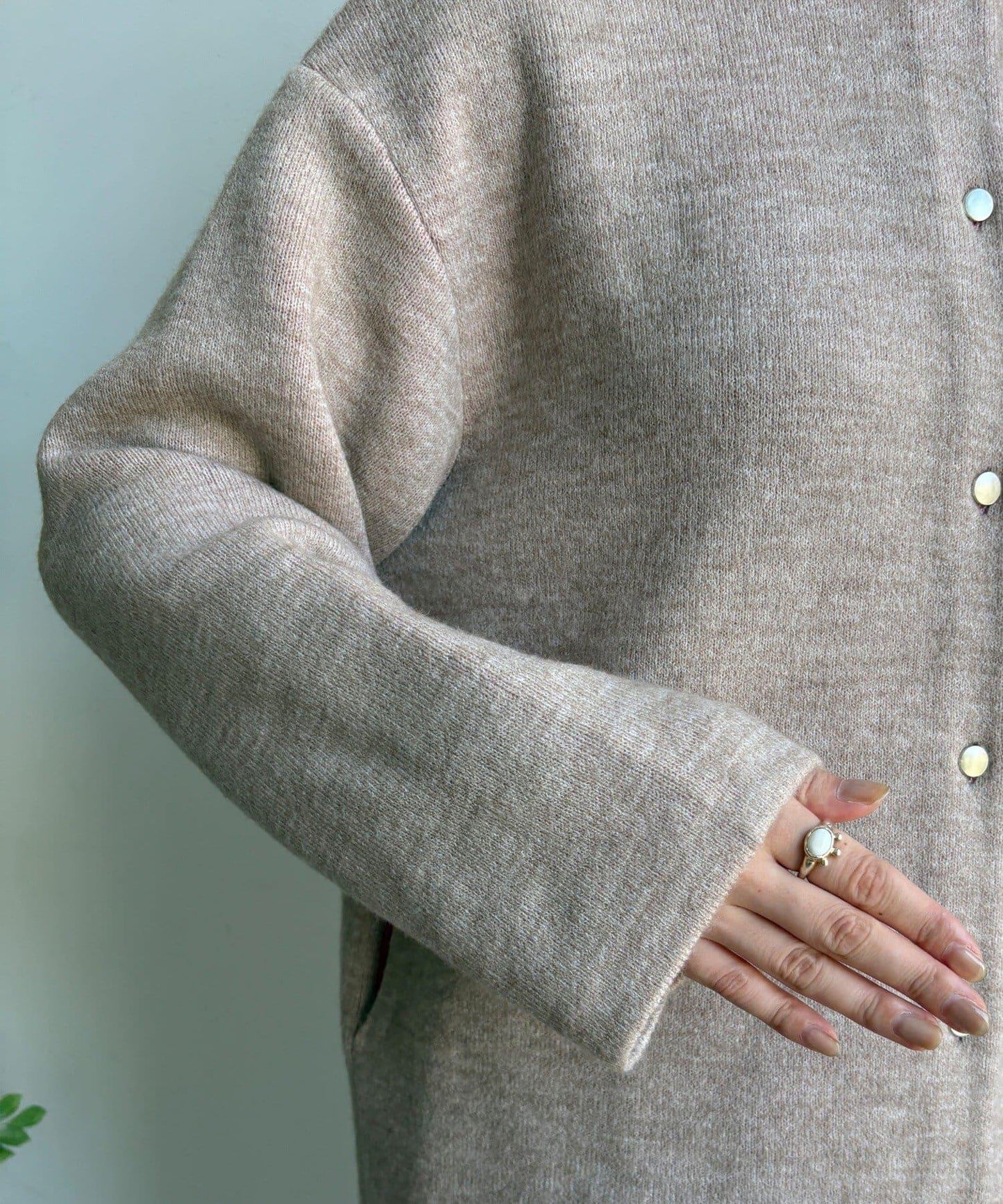 雙面針織短款大衣