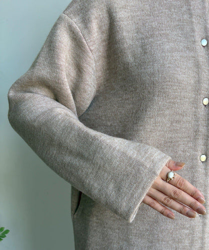 雙面針織短款大衣