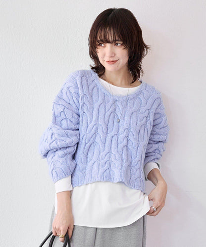 【展現成熟女性魅力】流蘇領麻花針織衫/預計12月上旬發貨