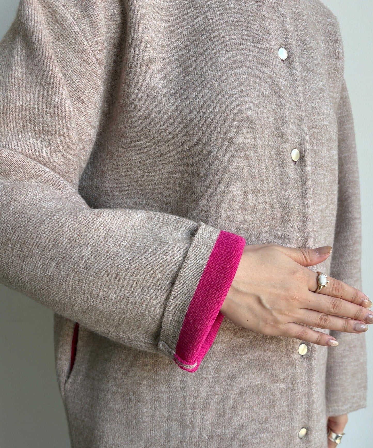 雙面針織短款大衣