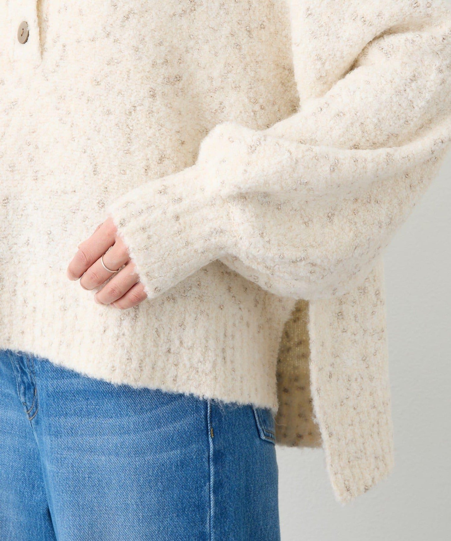 【時尚編織】亮絲結2way高領毛衣/預計1月中旬發貨