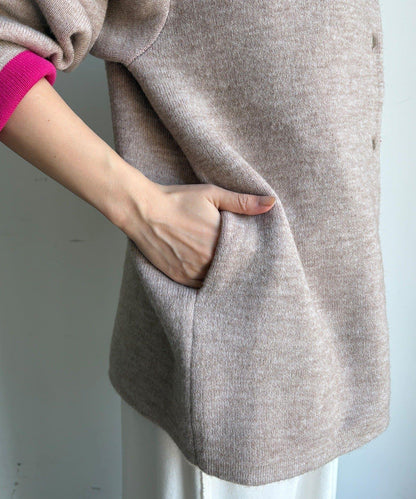 雙面針織短款大衣