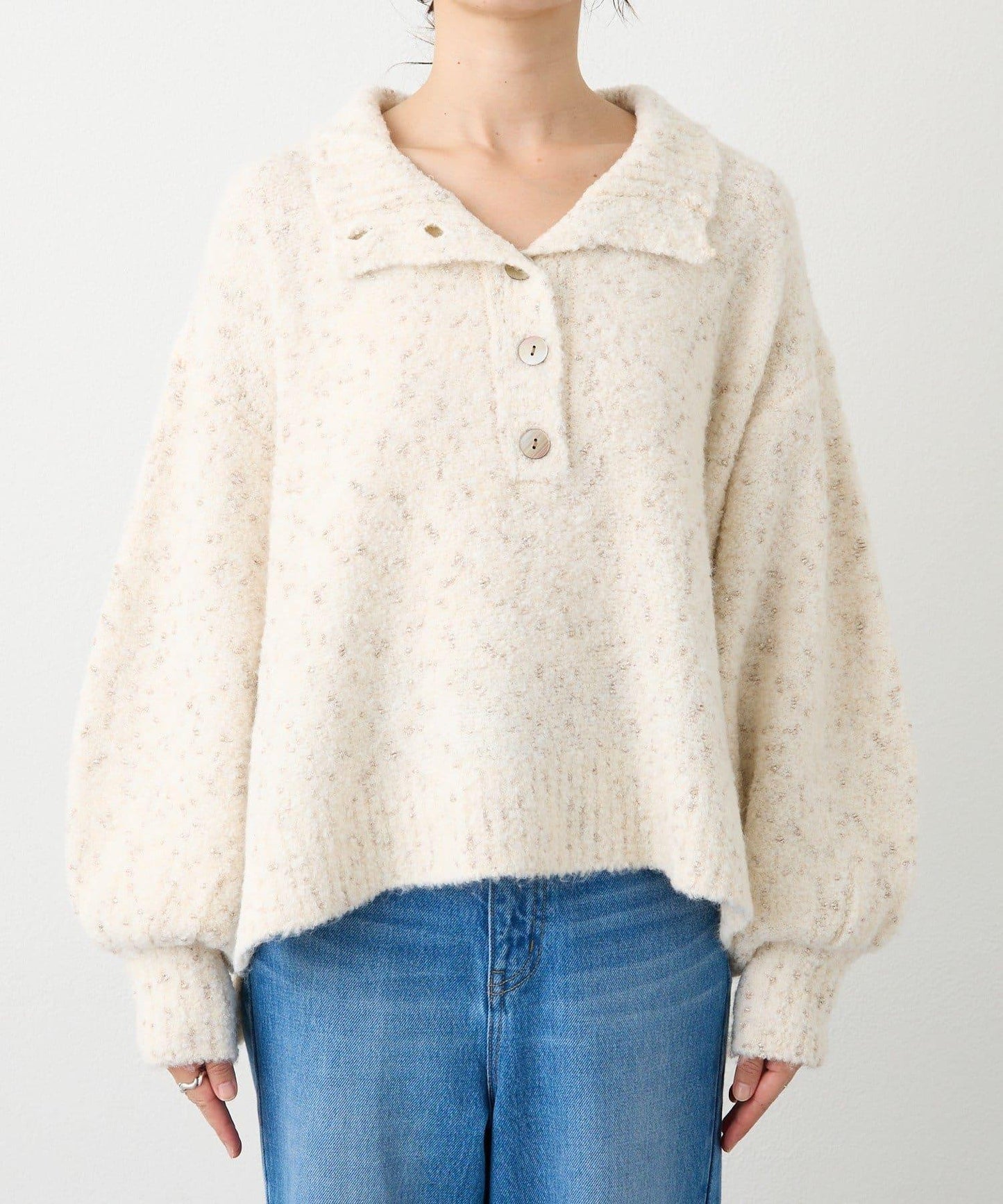 【時尚編織】亮絲結2way高領毛衣/預計1月中旬發貨