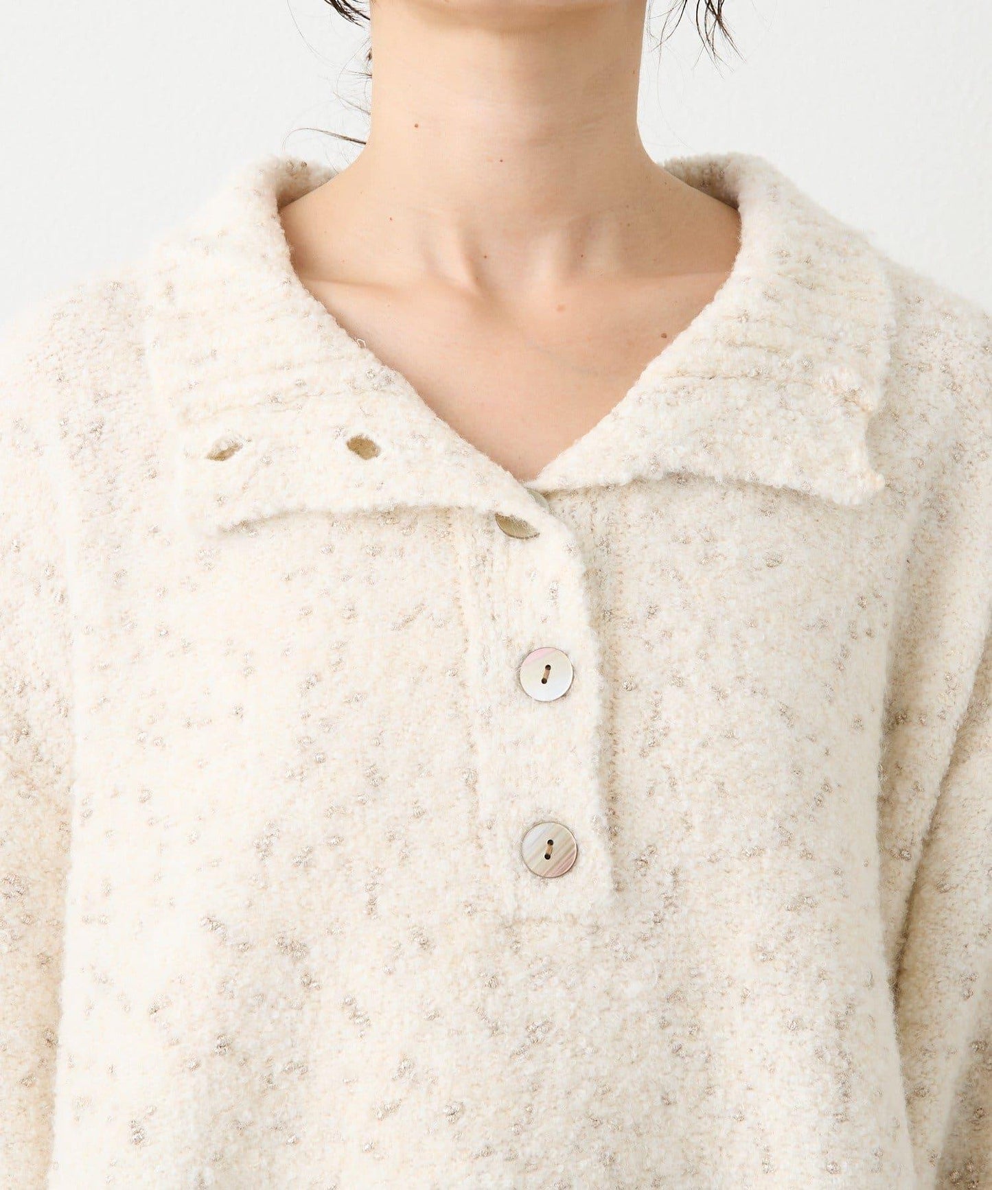 【時尚編織】亮絲結2way高領毛衣/預計1月中旬發貨