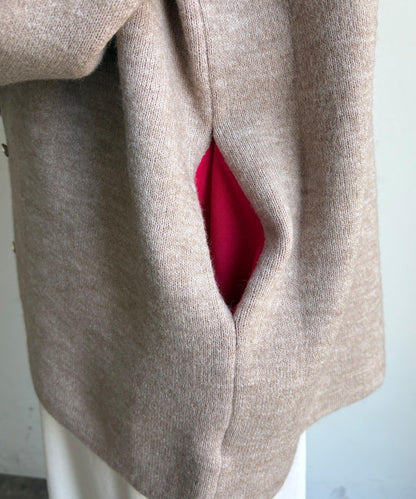 雙面針織短款大衣