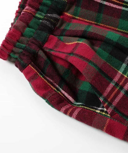 【リンク】格子長褲 10分丈