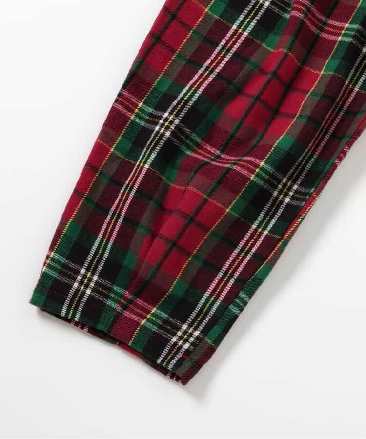 【リンク】格子長褲 10分丈