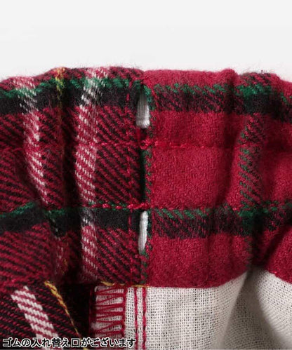 【リンク】格子長褲 10分丈