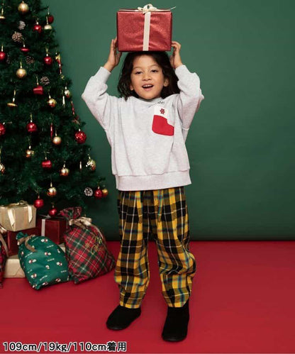 【リンク】格子長褲 10分丈