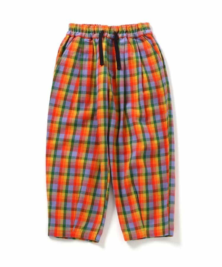 【リンク】格子長褲 10分丈